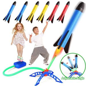 航空機モドルキッドエアロケットフットポンプランチャー屋外空気圧ステップストーンロケットおもちゃ玩具ゲームセットジャンプスポーツゲーム小児おもちゃS2452022