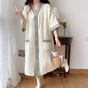 100% bawełniana sukienka do pielęgniarstwa macierzyńskiego luźna odzież snu karmienia piersią dla kobiet w ciąży szpital w domu noszenie l2405