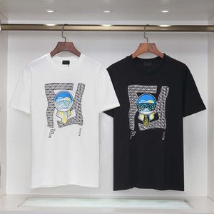 24SS Summer Men's and Women's Fashion and Leisure Brand Temperament Joker Soft Cartoon Letter Tryckt T-shirt Storlek XS-4XL#J05