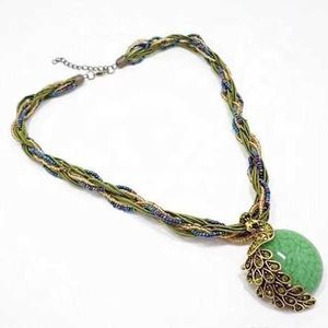 New Commercial Fashion Bohemian Ethnic Style Peacock Pendant Necklace Elegance
