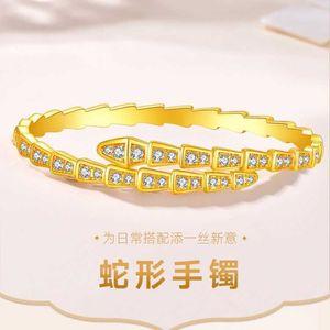 Bracciale di marca di lusso ad alto marchio progettato bracciale 18k oro serpente diamante femmina avanzata con box logo originale bvilgarly