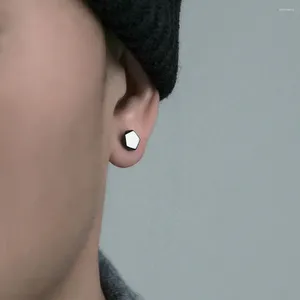 Stud Earrings Non Piercing Rhombus Design Magnetic Korean Style
