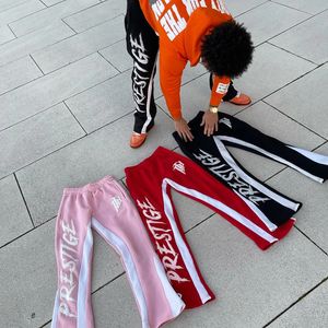 American Street Harajuku Lettera preso in prestito pantaloni maschili e donne che girano retrò a livello di altezza Y2Kpants 240517