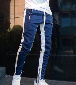 Mens Joggers Pants Gyms Fitness Sportswear Tracksuit Bottoms Skinny Sweatpants Trousers Male Stripe Jogging Sports Casual Pants 216119190