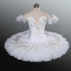 White Swan Lake Balé Profissional Tutu para Crianças Crianças Adultos Mulheres Ballerina Fantas Fantas Costumes Balé Tutu Balett Dress Girl 240510