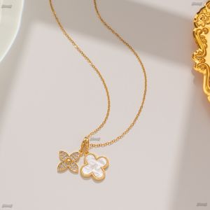Luxury designer jewelry Elegant charm 4 leaf Love Whale Sailor or Moon pendant Necklaces Wholesale steel titanium fashion classic necklaces for rich ladies