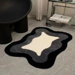 Mattor badmattor för badrum inomhus non glid gradient oregelbunden form söt matta vardagsrum sovrum mattor absorberande kashmir