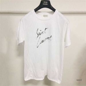 Designer Mens T Shirt Letter Print Round Neck Short Sleeve Summer Loose T-shirt Top Black and White MWGK