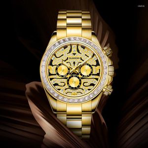 Relógios de pulso Guanqin Mechanical Watch for Man 2024 Multi Functacional à prova d'água luminosa automática MOV MON RELOJ PARA HOMBRE