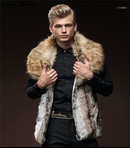 Men039S Leather Faux Hela Snösken 4503 män päls Vest Jacket ärmlös Vinterkropp varm kappa lång väst Gilet 18571730