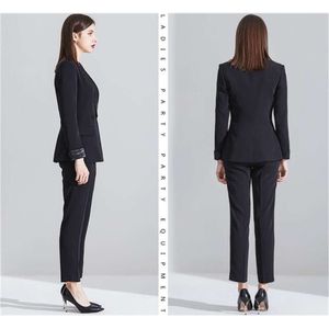 Black Shawl Lapel PantSuits Women Suits Plus Size Custom Made Ladies Blazer+Pants for Work Pantsuit Wedding Party