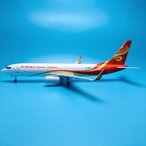 Material 1:85 47 cm med hjul LED Light Airplane Aircrafts Boeing B737-800 Hainan Airlines Plan Model