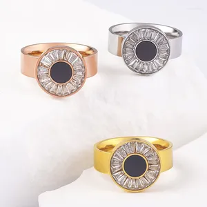 Кластерные кольца XQNI Женщины мужчина ювелирные украшения из нержавеющей стали Свадебная вечеринка годовщина
