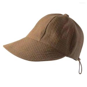 Berets Ladies Hut stilvolle Frauen großer Krempe Baseball mit verstellbarem Kordelstring für Gesichtsschutz Anti-UV-Blockgartenarbeit
