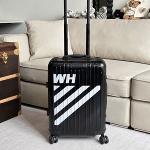 Дизайнерский чемодан большой емкость чемоданский багаж с колесами алюминиевые сплавы коробки троллей