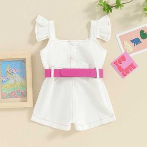 Jumpsuits Mubineo Toddler Baby Summer Clothing Sleeveless Jumpsuit Pleated Set Childrens Clothing Set Y2405206K3F