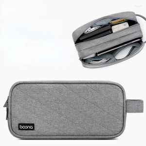 Torby magazynowe Oxford podwójnie warstwy torba kablowa Travel Digital USB Gadżet Organizer Organizer Ładowarki Zestaw woreczki Akcesoria