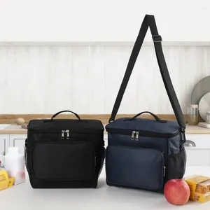 Yemek takımı 1 adet öğle yemeği çantası ile büyük kapasite alüminyum folyo yalıtım çalışması Aile taşınabilir el çantası kalınlaşmış bento