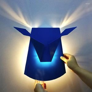 Wall Lamp Mirror Light Sconce For Home Living Room Loft Bed Indoor Bathroom Lighting Fixture Nordic Deco Creative Art Origami Antlers