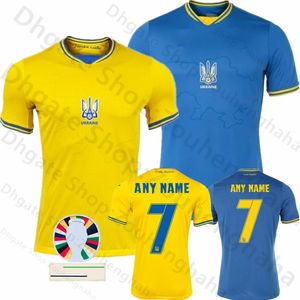 Ukraine ZINCHENKO Soccer Jerseys Home Away 2024 Euro Cup National Team YARMOLENKO MALINOVSKYI MUDRYK DOVBYK TSYGANKOV MYKOLENKO ZABARNYI Football Shirt Kit Men