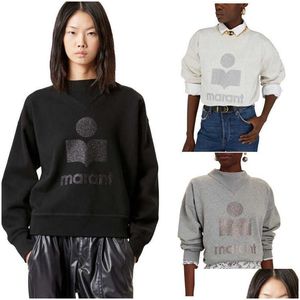 Bluzy bluzy damskie 2023SS Isabel Marant Designer bluza moda z kapturem klasyczny litera bawełniana bawełna Swetek kobiet