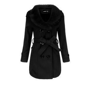 Fashion Women039s Woolen Coat 2019 inverno lunghe donne a vento da vitto da vitto da vitto da vittolo da donna039 Whole1658174