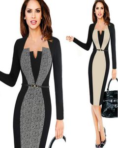 DONNE ELEGANTE Slim Sexy BodyCon Abito Wear to Work Business Cocktail Party Casual Dresses Abito per matita Desare Female Vestido1503787