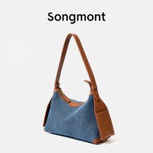 Songmont Torba na ramię Mała dżinsowa torba crossbody luksusowa marka kobiet torebka