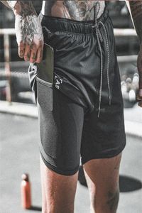 New Arrival 2019 Summer Doubledeck Mens Fitness Bodybuilding Breathable Quick Drying Short Gyms Men Casual Joggers Shorts Y1904262557691