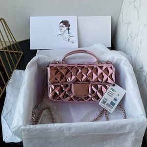 10a зеркало качество качества Crossbody Designer Bags Mini Flay Bag 20 см женщины подлинная кожа