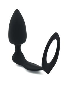 Męski prostatowy masażer fantasy silikonowy wtyczka analna pierścionka z kutasem zabawki seks dla mężczyzn butt plug game erotyczne zabawki seks 3818746