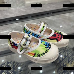 Högkvalitativa barnskor Metal Buckle Decoration Child Sneakers Camo Mönster Tryck Baby Casual Shoes Box Protection Ny Arrival