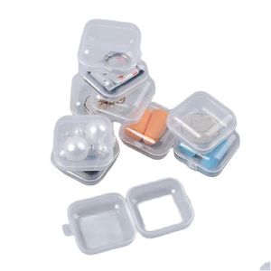 Scatole da imballaggio mini mini in plastica trasparente in plastica in plastica piccole scatole auricolari per tappeti di stocca