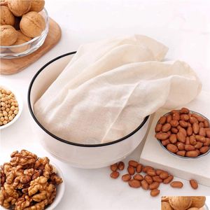 Colanders & Strainers Cheese Cloth Cheesecloth Bags For Straining Nut Milk Cold Brew Tea Yogurt Coffee Filter Strainer Bag Drop Delive Dhtjh