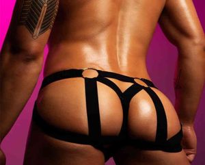 GStrings Hollow Pants Cotton Hombre Men Sexy G String Thong Erótico Jockstrap Bondage Penis Roupa Penis Bolsa Chave de cinta Lin7682922