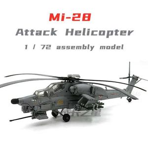 Aeronave Modle 1/72 Modelo Aeronave Mi-28 Catástrofe Anti-Tank Ataque Helicóptero Milody Model Toy S2452089