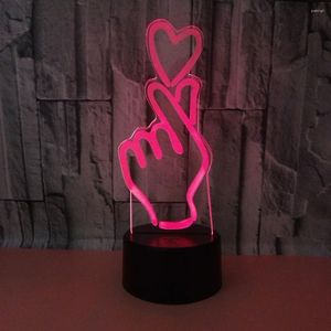 Table Lamps Romantic Valentine's Day Gift 3d Lamp Creative Touch Remote Control Christmas Children's Toys