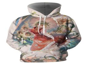 Women Hoodies Anime Sweatshirts Men unisex Pullovers Sweet Girls Comic Hoody Jumpers 3D Print Tops kläder för par S5XL3612377581219