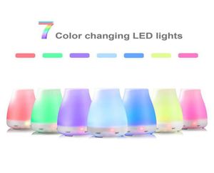 100 ml 7 Färg LED Aroma luftfuktare Diffusor Night Light Air Aromaterapi Ultrasonic Essential Oil Cool Mist Fresh Diffusers Changi3326051