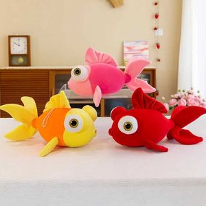 Stuffed Plush Animals 35cm Cute Ocean Animal Clown Fish Filling Toy Goldfish Doll Big Doll Pillow Childrens Birthday Gift Plush Toy d240520