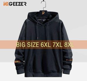 Män hoodies 68 bomulls tröjor 5xl 6xl 7xl 8xl plus size streetwear hooded sportkläder man svart 2020 vår hiphip hop w21880890