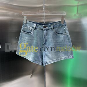 Pantaloncini di jeans a bassa vita Shiny Sinestone Short Jeans Summer Designer Slip Shorts Pantaloni jeans per donne