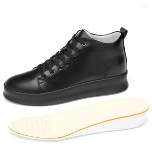 Casual Shoes Lift Sneakers Man Hiss Höjd Öka Intersula 6/8 cm Vita svarta högre män Leisure Fashion