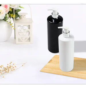Flytande tvåldispenser 500 ml påfyllningsbar handpump badrumsflaska för skåldusch gel schampon balsam plast tom lotion behållare