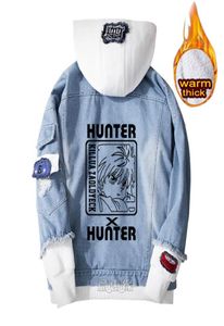 Hunter X Hunter Hoodie Killua Zoldyck Cosplay Coat Denim Ceket Erkekler için Kış Kadın Kot Dış Giyim Sıcak Gevşek Sweatshirt T2008136694859