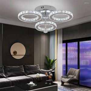 Avizeler nordic led kristal avize ile uygulama kısaltabilir tavan ışık fikstür halkaları şekilli montaj yatak odası oturma odası için montaj