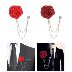 Broches rosa floral boutonniere terno decoração de borda de lapela de lapela de lapela de casamento elegante para homem de banquete de festas