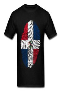 MEN039S Tshirts Летняя футболка мужчина доминиканская республика флаг -отпечатки пальцев футболка уникальная мужская одежда винтажные топы независимые D2240049
