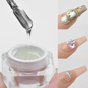 Gel unghie 8G Rhinestone Strong appiccicoso colla adesivo gel-cristallo gemma/diamante/perle/estensione unghie Clear per il design artistico fai-da-te #