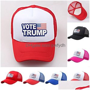 Parti Şapkaları Fabrikası Doğrudan Spot Oylama Trump Hat 2024 ABD Başkanlık Seçim Kapağı Amerika'yı Tekrar Yapma Spor Kapakları Damla Teslimat H DHTD2
